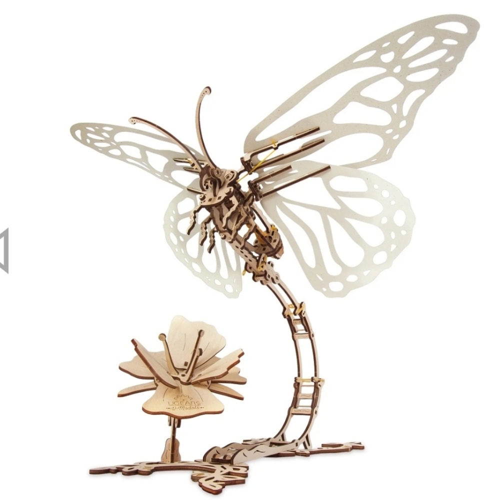 Ugears 3D Mechanical Wood Model - Butterfly